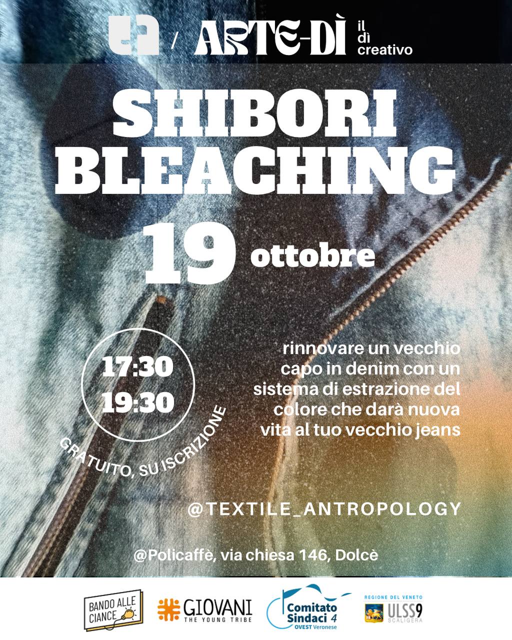 Shibori bleaching